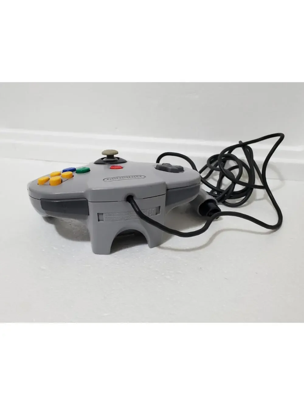 Nintendo 64 N64 Original Gray Controller OEM Not Tested  – Clean With Grip Used